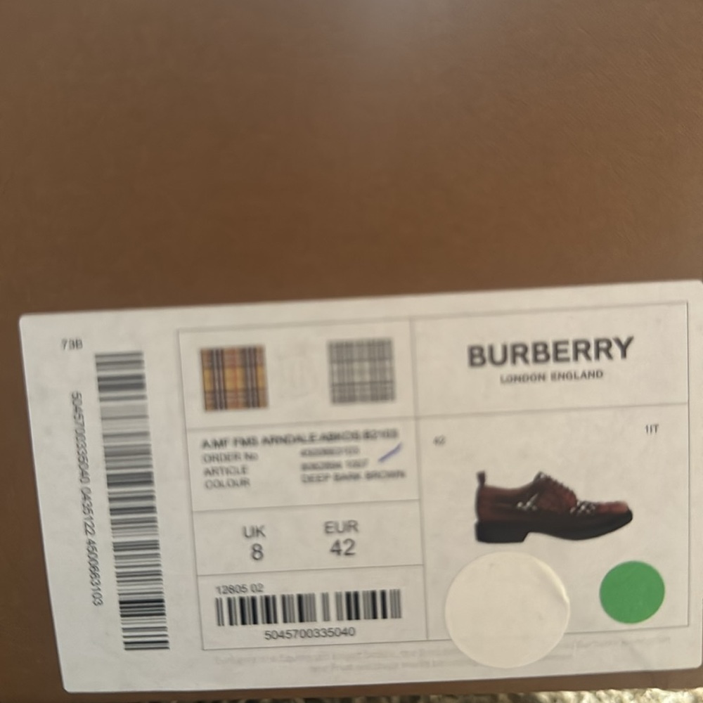 BURBERRY MENS DRESS SHOE SIZE 9(42) - Picture 6 of 6